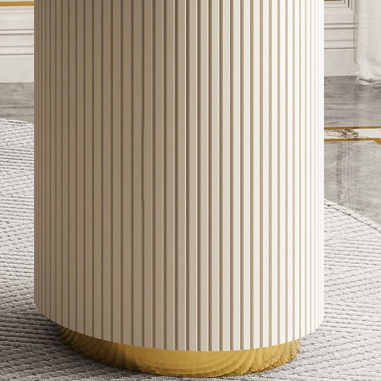 モダンな3引き出しオフィスデスクストーン29.53 "背の高い白いライティングデスク