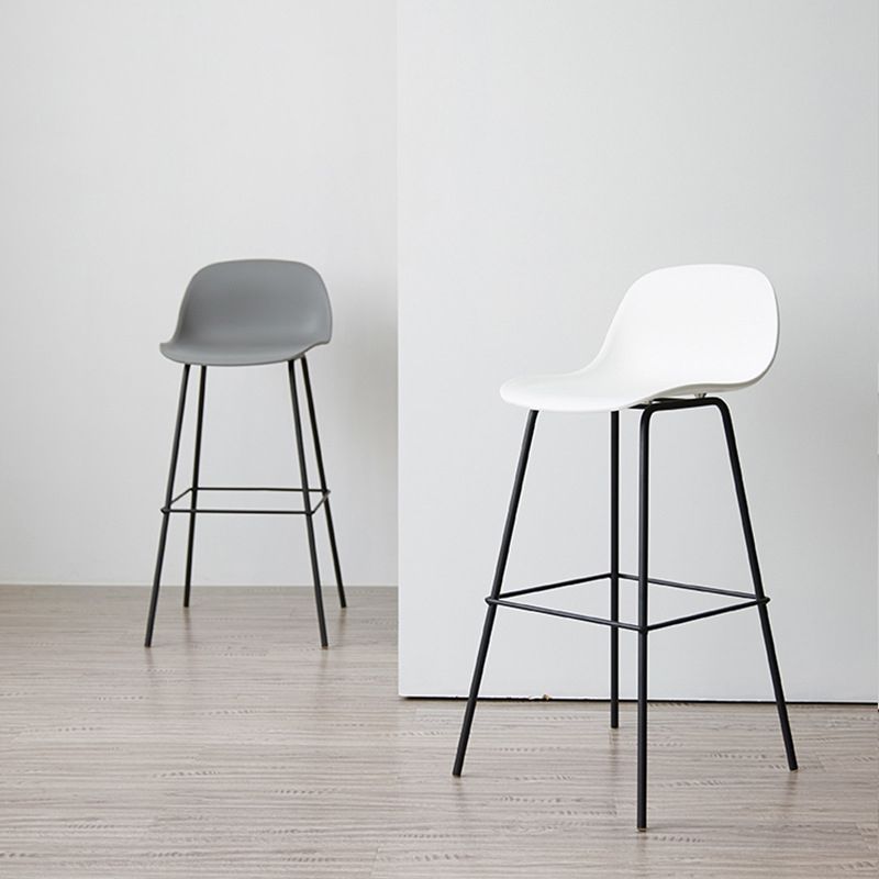 Scandinavian Reception Low Back Stool Matte Finish Plastic Barstool Clearhalo 'Bar Furniture' 'Bar Stools' 'bar_stools' 'furn' 'furn_bar_stools' 'Furniture' 'furniture_bar_stools' 'Kitchen & Dining Furniture' 1200x1200_6a1ee25e-1a3b-48f8-a809-0a33f1d2e374