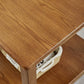 21.65"/23.62" Tall Wood End Table Walnut Square Side Table with Shelf