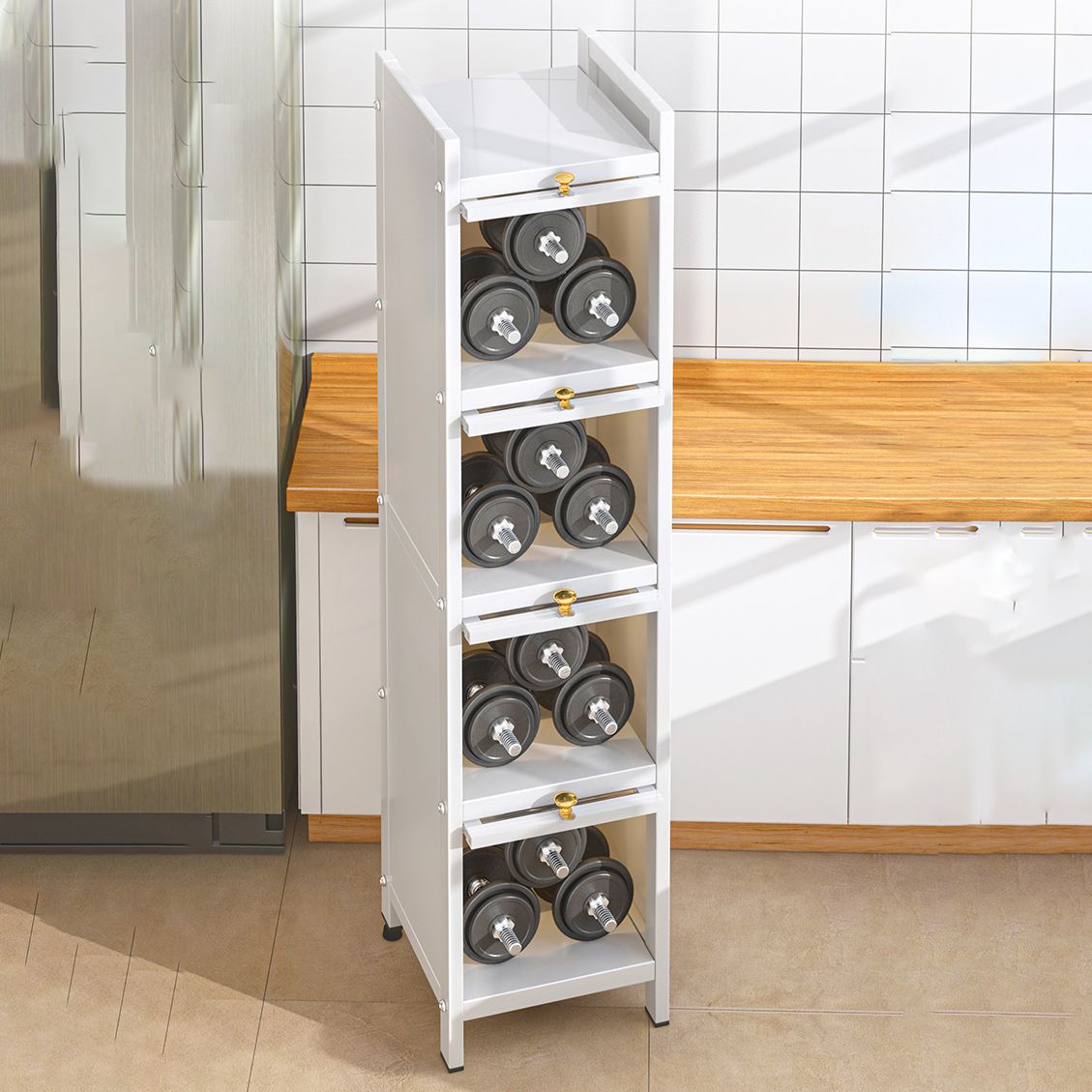 Plastic Door Iron Sideboard Modern Server Cabinet with Storage for Kitchen Clearhalo 'buffet_sideboard' 'Buffets & Sideboards' 'furn' 'furn_buffet_sideboard' 'Furniture' 'furniture_buffet_sideboard' 'Kitchen & Dining Furniture' 1200x1200_6a200c43-8024-443d-a67f-e0bb96a252b4