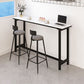 Modern White and Black Bistro Table Rectangle Footrest Cocktail Bar Table Clearhalo 'Bar Furniture' 'Bar Tables' 'bar_tables' 'furn' 'furn_bar_tables' 'Furniture' 'furniture_bar_tables' 'Kitchen & Dining Furniture' 1200x1200_6a2183d2-f0b6-4d38-a91e-44811ebcd3aa