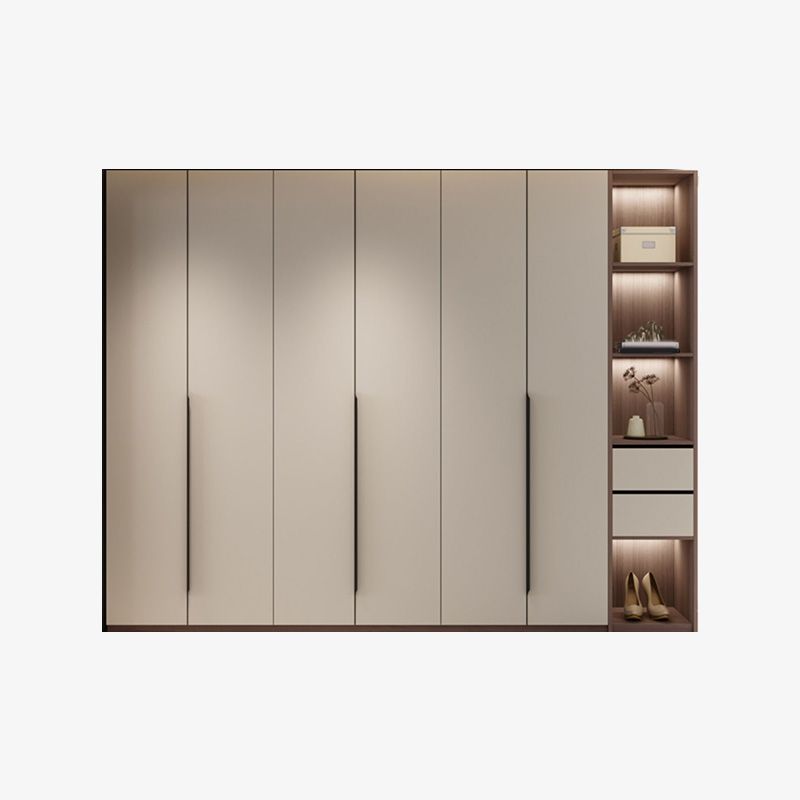 Hinged Wardrobe Cabinet Engineered Wood Wardrobe Armoire for Home