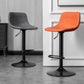 Scandinave Metal Barstool Adjustable Back Back Faux Tox Barstools en finition mate