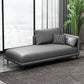 Contemporary One Armed Accent Chair Faux Leather Square Arms Chaise