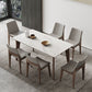 Minimalist Fixed Sintered Stone Dining¬†Room¬†Table¬†with 4 Solid Wood Legs for Kitchen Clearhalo 'Dining Room Sets' 'Dining Tables & Seating' 'dining_room_set' 'Furniture' 'furniture_dining_room_set' 'Kitchen & Dining Furniture' 'kitchen&dining_furn' 'kitchen' 1200x1200_6a27599d-db61-4a10-a7f4-b63ed4af119b