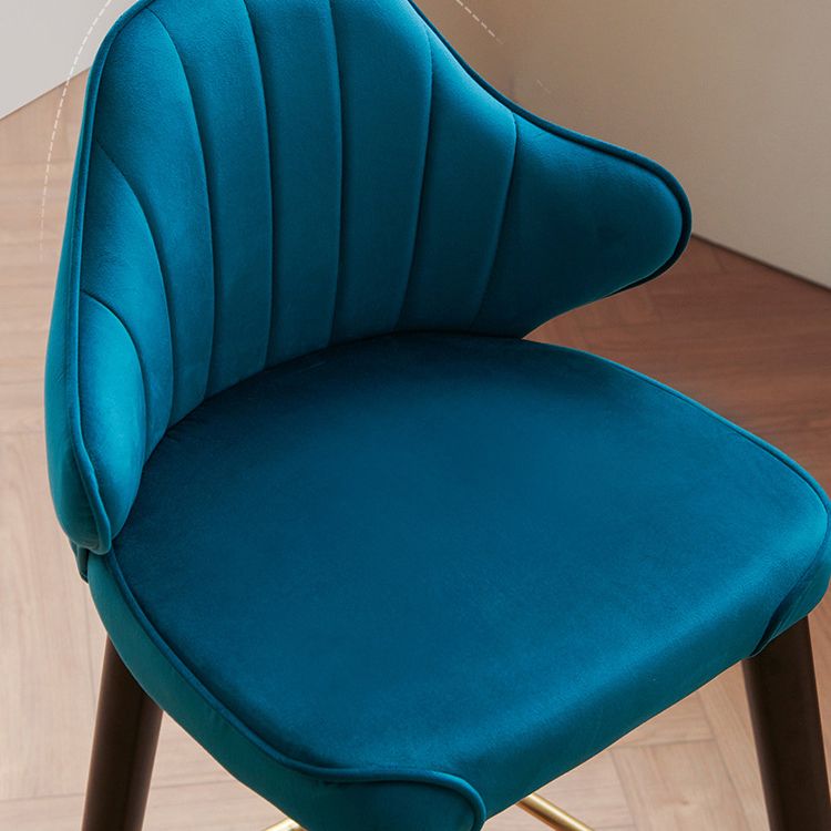 Glam Upholstered Counter Height Stool Adjustable Height Bar Stool Clearhalo 'Bar Furniture' 'Bar Stools' 'bar_stools' 'furn' 'furn_bar_stools' 'Furniture' 'Kitchen & Dining Furniture' 1200x1200_6a2904d4-c1b0-4699-b269-4cdadec41149