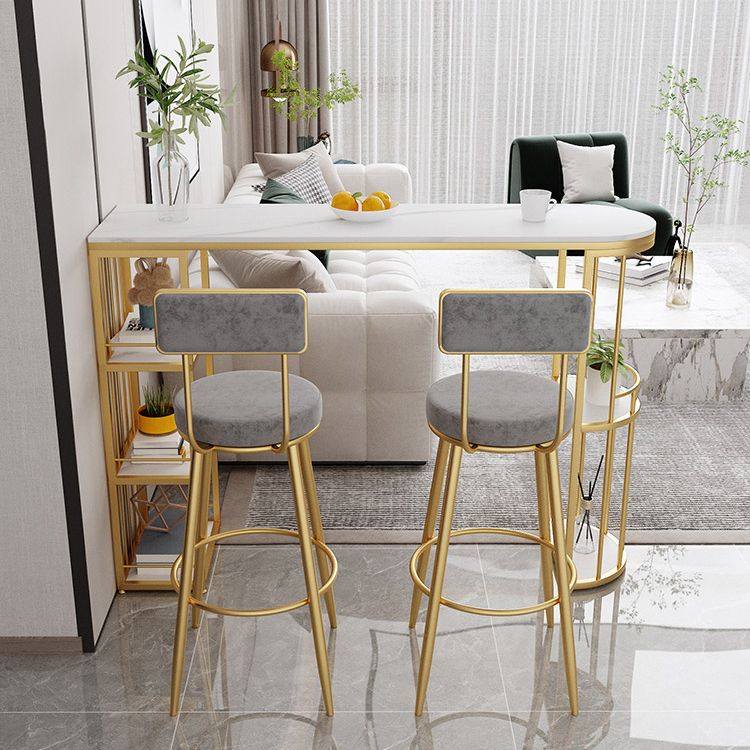 Low Back Bar Stools Glam Armless Dining Stools with Metal Base Clearhalo 'Bar Furniture' 'Bar Stools' 'bar_stools' 'furn' 'furn_bar_stools' 'Furniture' 'Kitchen & Dining Furniture' 1200x1200_6a293eae-bfe4-4d80-91ae-c44422726693