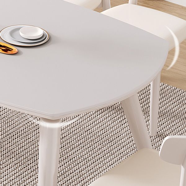 Zeitgenössischer runder ausziehbarer Stein Esstisch mit hölzernen Beinen