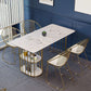 Glam 1/2/5 Pieces Dining Set Rectangle Stone Dining Table Set for Kitchen Clearhalo 'Dining Room Sets' 'Dining Tables & Seating' 'dining_room_set' 'furn' 'furn_dining_room_set' 'Furniture' 'furniture_dining_room_set' 'Kitchen & Dining Furniture' 1200x1200_6a2a2fb6-73b7-47be-baaf-bb25519a9c44