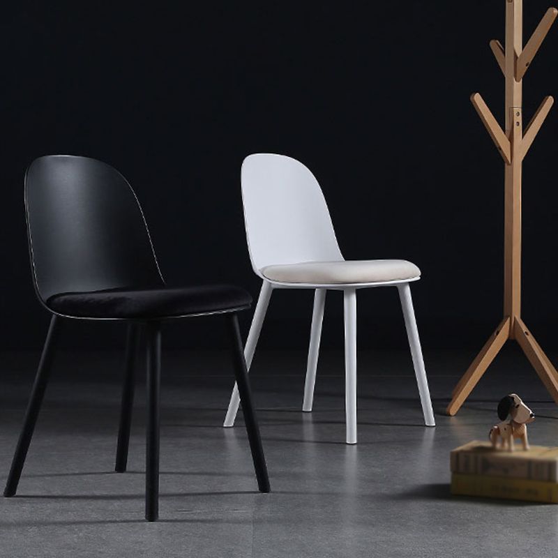 16'' Wide Dining Side Chairs Modern Plastic Indoor-Outdoor Solid Back Chair Clearhalo ' kitchen&dining_furn' 'Dining Chairs' 'Dining Tables & Seating' 'dining_chair' 'furn' 'furn_dining_chair' 'Furniture' 'furniture_dining_chair' 'Kitchen & Dining Furniture' 'kitchen' 1200x1200_6a2bbaeb-b236-4a1a-a86d-44b71ca41c7a