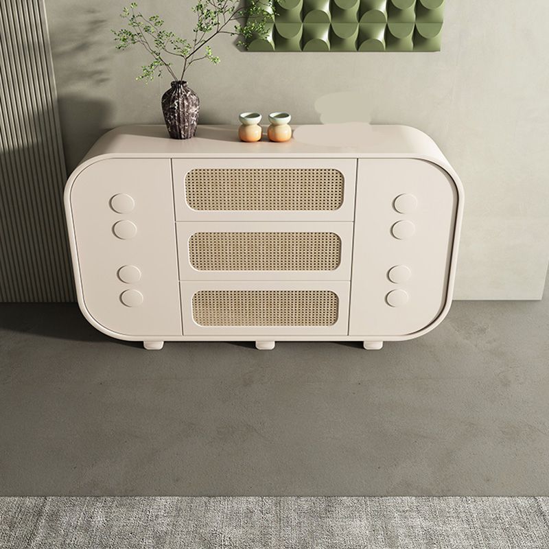 Mobile moderno armadio latestino di stoccaggio in legno con cassetti e porta