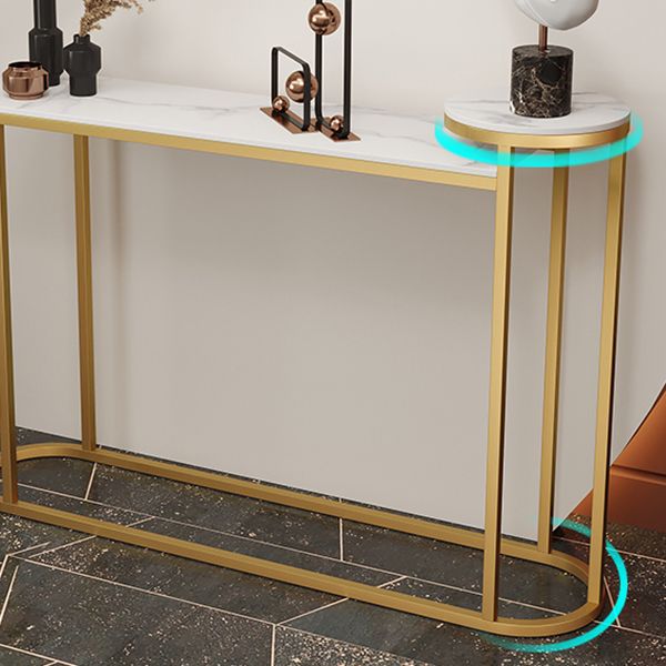 Glam Oval Console Accent Table Antique Finish Console Sofa Table