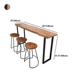 Brown Modern Style Table Solid Wood and Iron Milk Tea Shop Bar Table Clearhalo 'Bar Furniture' 'Bar Tables' 'bar_tables' 'furn' 'furn_bar_tables' 'Furniture' 'furniture_bar_tables' 'Kitchen & Dining Furniture' 1200x1200_6a305fa4-ecc7-4eed-9e12-3a458b4acba5