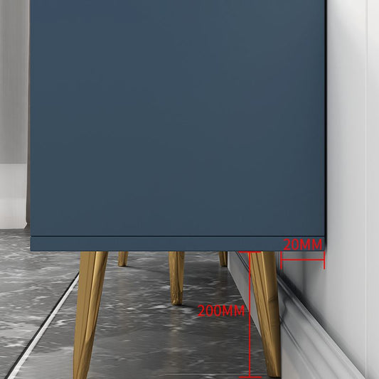 Console multimediale in legno in legno ingegnerizzato scandinavo con una console multimediale con cassetti