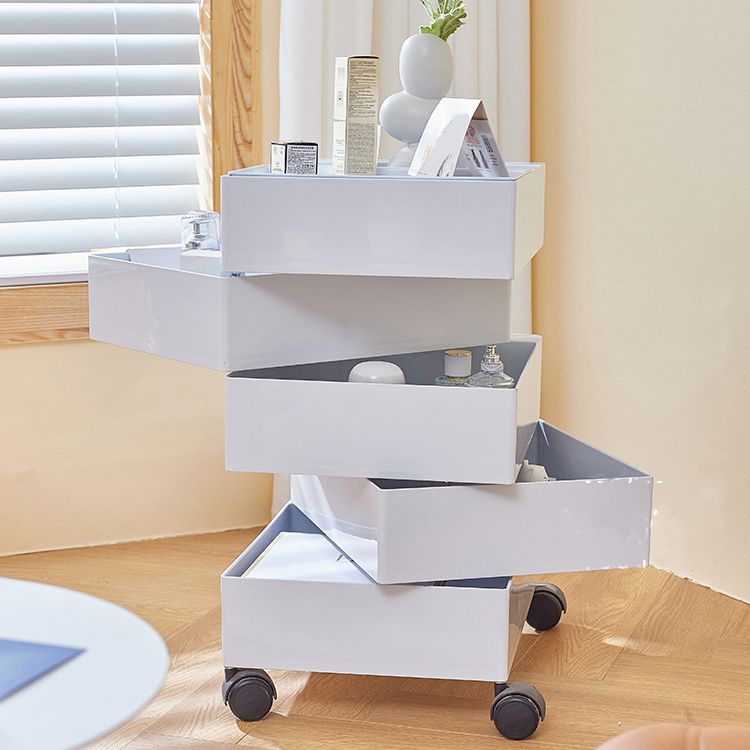 Scandinavian Plastic Night Table 28" Tall Removable Nightstand with Drawers Clearhalo 'Bedroom Furniture' 'furn' 'furn_night_stand' 'Furniture' 'night_stand' 'Nightstands' 1200x1200_6a312d5e-f7ea-48e9-8b8f-9a1070901a0b