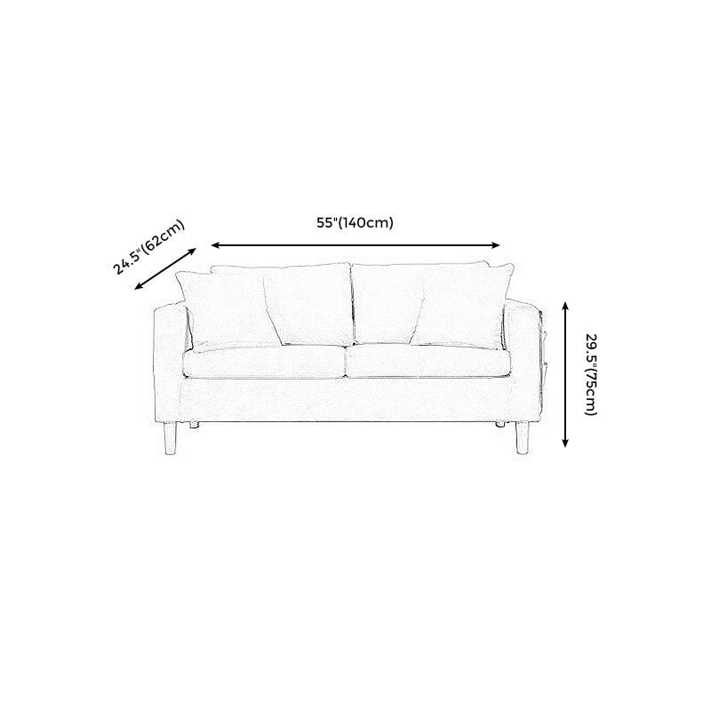 Scandinavian Tuxedo Arm Sofa Slipcovered Loveseat with Storage and Pillow Back Clearhalo 'Furniture' 'furniture_sofas' 'kitchen' 'kitchen_sofas' 'Living Room Furniture' 'Sofa' 'sofas' 1200x1200_6a31d3f0-7ab4-4cb2-9248-e98a4dc8fb1e