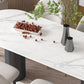 Glam Style Sintered Stone Dining Set Rectangle 1/4/5/6 Pieces Dining Set for Dining Areas
