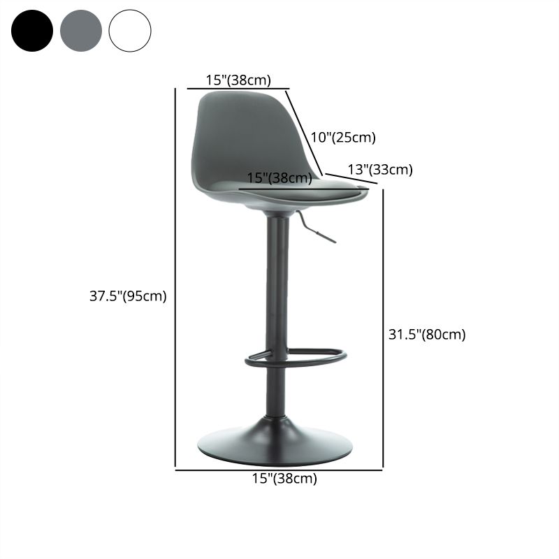 Industrial Upholstered Swivel Bar Stools Low Back Stools for Home Clearhalo 'Bar Furniture' 'Bar Stools' 'bar_stools' 'furn' 'furn_bar_stools' 'Furniture' 'furniture_bar_stools' 'Kitchen & Dining Furniture' 1200x1200_6a322380-8488-4f14-8094-f7b5a95bc058