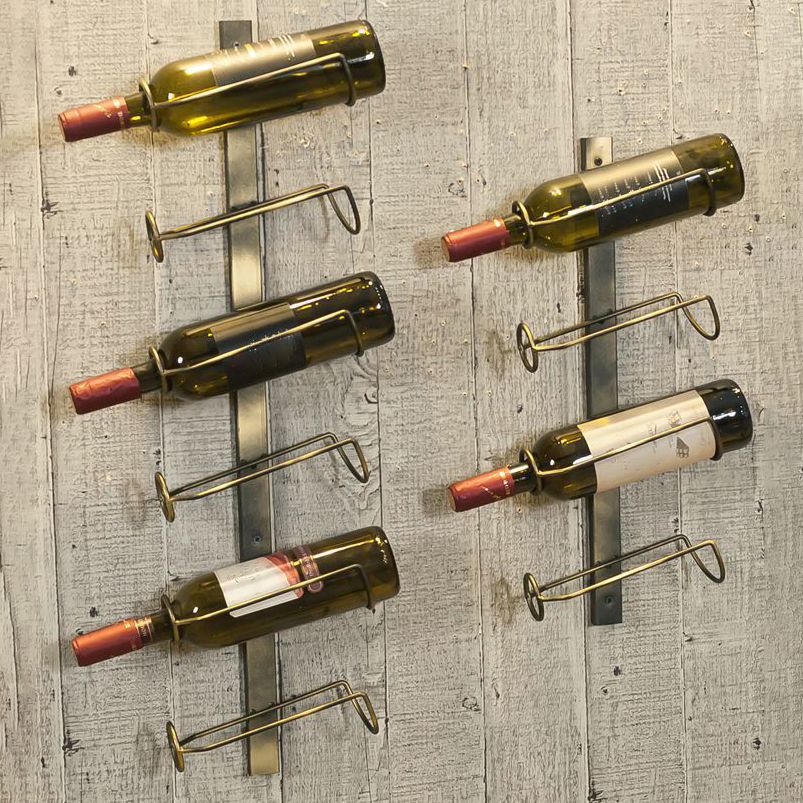 Rack de bouteille à vin mural en métal