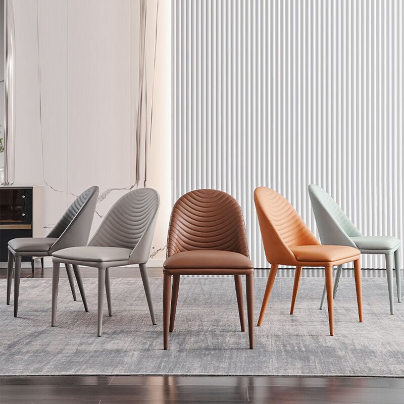 Faux Leather Dining Chair Parsons Upholstered Chair for Dining Room Clearhalo 'Dining Chairs' 'Dining Tables & Seating' 'dining_chair' 'furn' 'furn_dining_chair' 'Furniture' 'Kitchen & Dining Furniture' 1200x1200_6a351440-75f6-48e7-b70f-7e37c94923ed