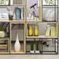 Metal and Wood Book Shelf Etagere Modern Open Shelf Bookcase for Bedroom
