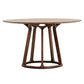 Round Pedestal Simplicity Dining Table Brown Tone Fixed Table with Pinewood Solid Wood Clearhalo 'Dining Tables & Seating' 'Dining Tables' 'dining_table' 'furn' 'furn_dining_table' 'Furniture' 'furniture_dining_table' 'Kitchen & Dining Furniture' 1200x1200_6a37600a-ace8-4b1e-ab6c-91aa78d43866