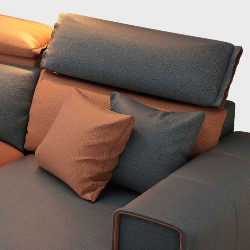 Ultra-Modern Sewn Pillow Back Square Arm Sofa with Slipcovered for Living Room Clearhalo 'furn' 'furn_sectionals' 'Furniture' 'furniture_sectionals' 'Living Room Furniture' 'Sectionals' 1200x1200_6a395dee-c485-4454-9b63-8c7df6af7901