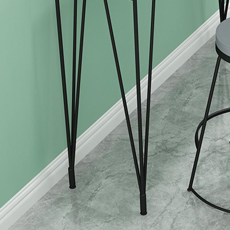 Mesa de comedor con tapa de piedra, mesa de comedor industrial con 4 patas negras