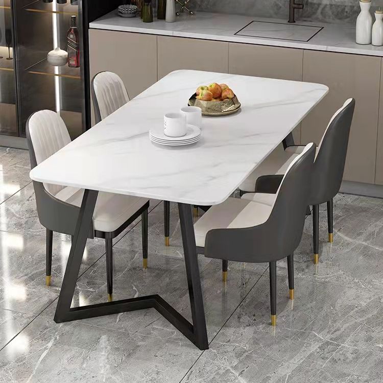 Modern 1/4/5/7 Pieces Furniture with Sintered Stone Table and Chairs Dining Set Clearhalo 'Dining Room Sets' 'Dining Tables & Seating' 'dining_room_set' 'furn' 'furn_dining_room_set' 'Furniture' 'furniture_dining_room_set' 'Kitchen & Dining Furniture' 'kitchen&dining_furn' 'kitchen' 1200x1200_6a3ca92a-c320-487c-8be3-2931c4bec0c2