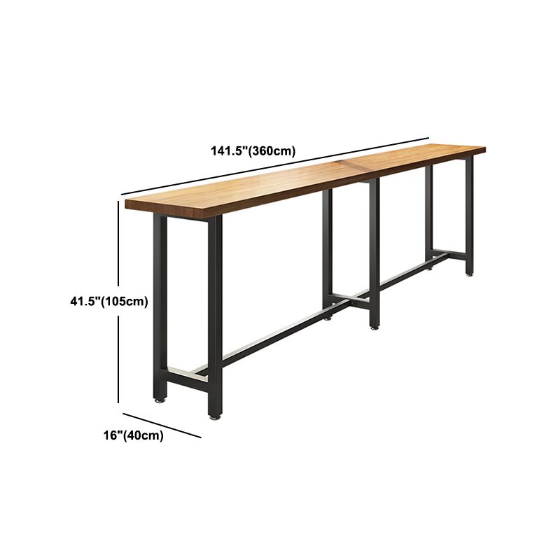 Modern 1/7 Pieces Bar Table Set Rectangle Pine Wood Counter Table with Stools for Shop Clearhalo 'Bar Furniture' 'furn' 'furn_home_bar_bar_sets' 'Furniture' 'Home Bars & Bar Sets' 'home_bar_bar_sets' 'Kitchen & Dining Furniture' 1200x1200_6a42b27a-80c6-4f2b-b006-5d75b5b7c7bf