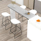 Tabouret de bar en plastique de style Glam avec pieds en métal