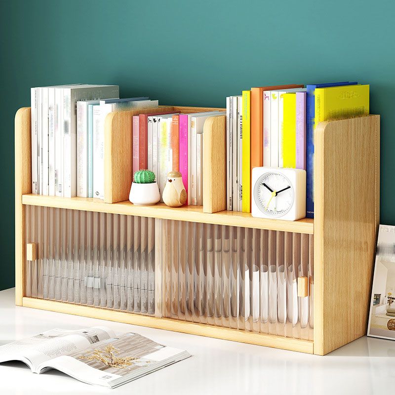 Gesloten boekenplank hedendaagse massieve houten boekenkast met deuren