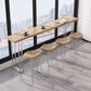 Modern Rectangle Solid Wood Bar Table Set 1/3/5 Pieces Counter Table with Backless Stools Clearhalo 'Bar Furniture' 'furn' 'furn_home_bar_bar_sets' 'Furniture' 'Home Bars & Bar Sets' 'home_bar_bar_sets' 'Kitchen & Dining Furniture' 1200x1200_6a446e51-1708-4542-a735-dbf05db9b5e8