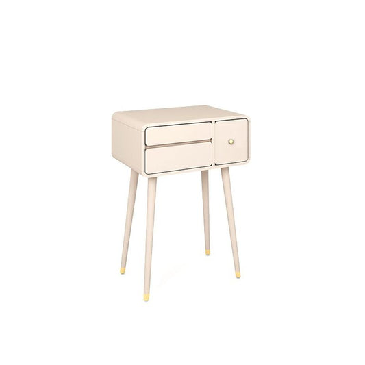 Tavolo da banco di vanità per trucco moderno con cassetto in bianco/rosa per camera da letto