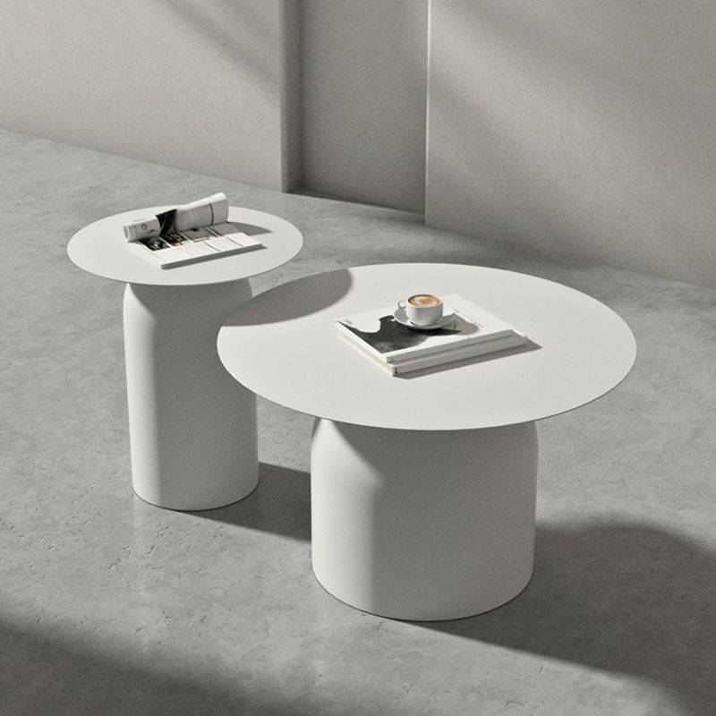 Mid-Century Modern Metal Coffee Table Round 1/2 Cocktail Table Clearhalo 'Coffee & Accent Tables' 'Coffee Tables' 'coffee_tables' 'furn' 'furn_coffee_tables' 'Furniture' 'Living Room Furniture' 1200x1200_6a47c78f-3641-41af-b200-e07926ffcd5d