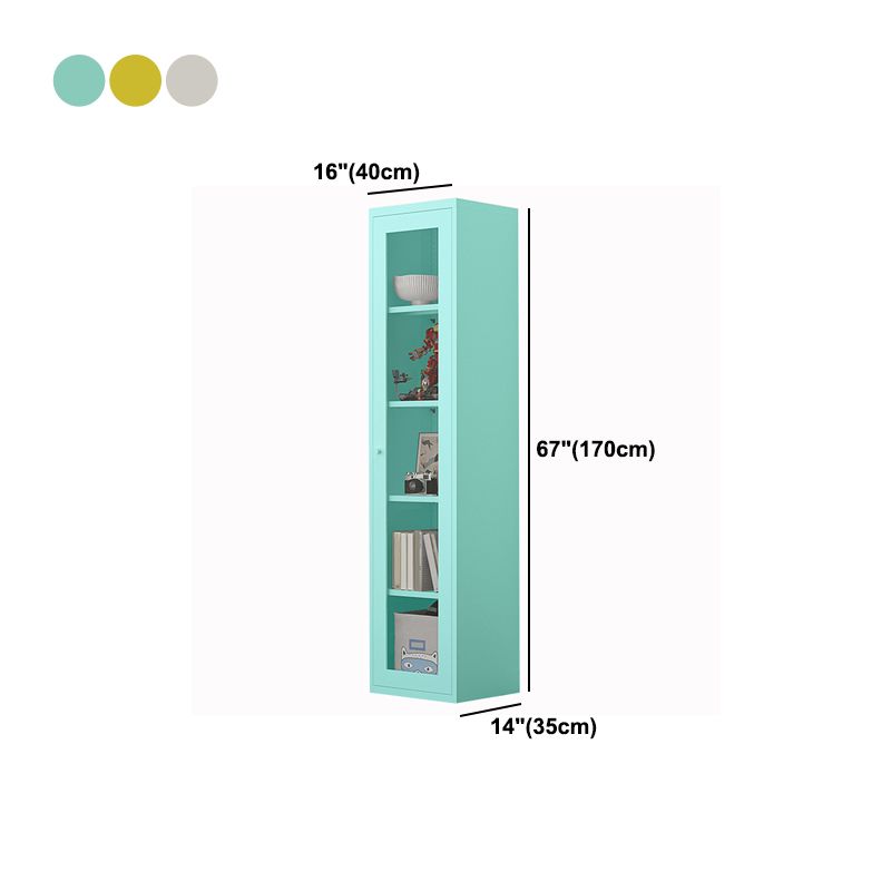 Scandinavian Steel Vertical Standard Bookcase with Clear Toughened Glass Door Clearhalo 'Bookcases' 'furn' 'furn_bookcases' 'Furniture' 'furniture_bookcases' 'kitchen' 'kitchen_bookcases' 'Living Room Furniture' 'Office Furniture' 1200x1200_6a499ece-6dd8-46de-8817-6c7fde7c0ad6