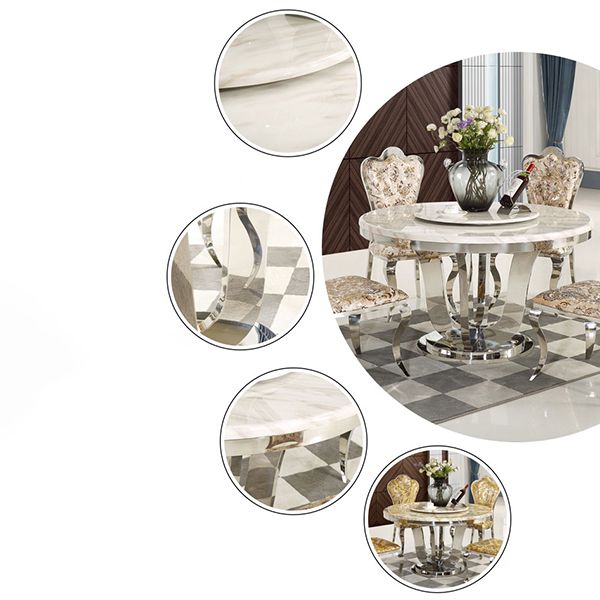 Marble Dining Table Luxury Style Single Pedestal Base Round Table for Dining Room Clearhalo ' dining_table' 'Dining Tables & Seating' 'Dining Tables' 'furn' 'furn_dining_table' 'Furniture' 'furniture_dining_table' 'Kitchen & Dining Furniture' 'kitchen&dining_furn' 'kitchen' 'kitchen_dining_table' 1200x1200_6a4a3e15-b2f1-44e7-9a5e-fbf8b2abbea8