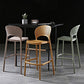 Casa escandinava Heces de espalda baja Matte Barstool de plástico