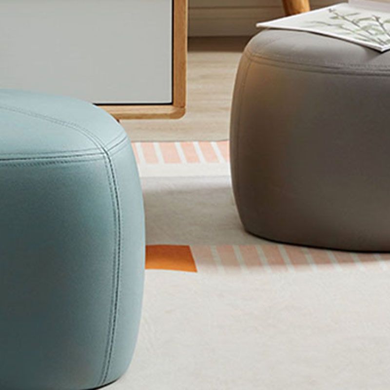 Modern Pouf Ottoman Faux Leather Upholstered Solid Color Triangle Shape Ottoman Clearhalo 'furn' 'furn_ottomans_poufs' 'Furniture' 'Living Room Furniture' 'Ottomans & Poufs' 'ottomans_poufs' 1200x1200_6a4e09b7-acd9-47fd-befa-1842ad1d838e
