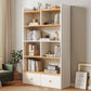 Modern Standard Bookcase Shelves Closed Back Bookshelf with Drawer in Engineered Wood Clearhalo 'Bookcases' 'furn' 'furn_bookcases' 'Furniture' 'furniture_bookcases' 'kitchen' 'kitchen_bookcases' 'Living Room Furniture' 'Office Furniture' 1200x1200_6a4e4187-eb9a-48f6-b0c3-3ad42e07da27
