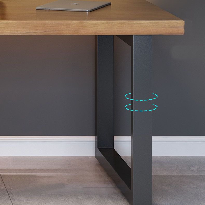 Bureau d'ordinateur en bois de style moderne bureau de tâche de forme rectangulaire avec 2 lames pour la maison