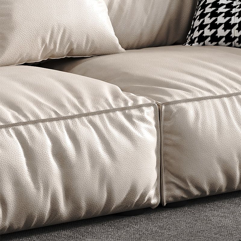 Pillow Top Arm Sectionals 31.5"High Tight Back Sofa with Chaise,White Clearhalo 'furn' 'furn_sectionals' 'Furniture' 'furniture_sectionals' 'Living Room Furniture' 'Sectionals' 1200x1200_6a51644b-8129-4420-9bdd-5351f0bc758f