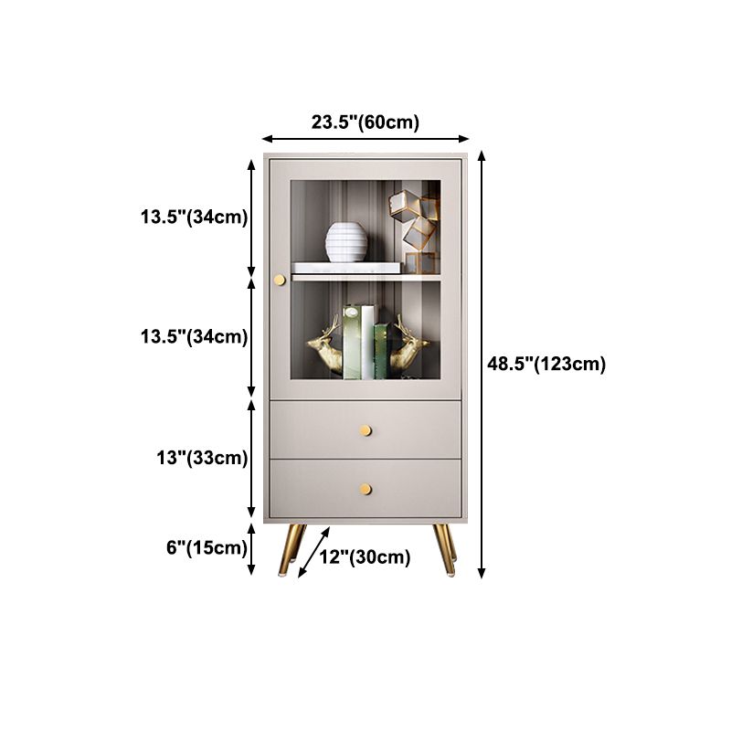 Glam Style Bookshelf Standard Closed Back Shelf Bookcase With Cabinet Clearhalo 'Bookcases' 'furn' 'furn_bookcases' 'Furniture' 'furniture_bookcases' 'kitchen' 'kitchen_bookcases' 'Living Room Furniture' 'Office Furniture' 1200x1200_6a52dab0-09ab-4614-8c15-0016d84ebb27