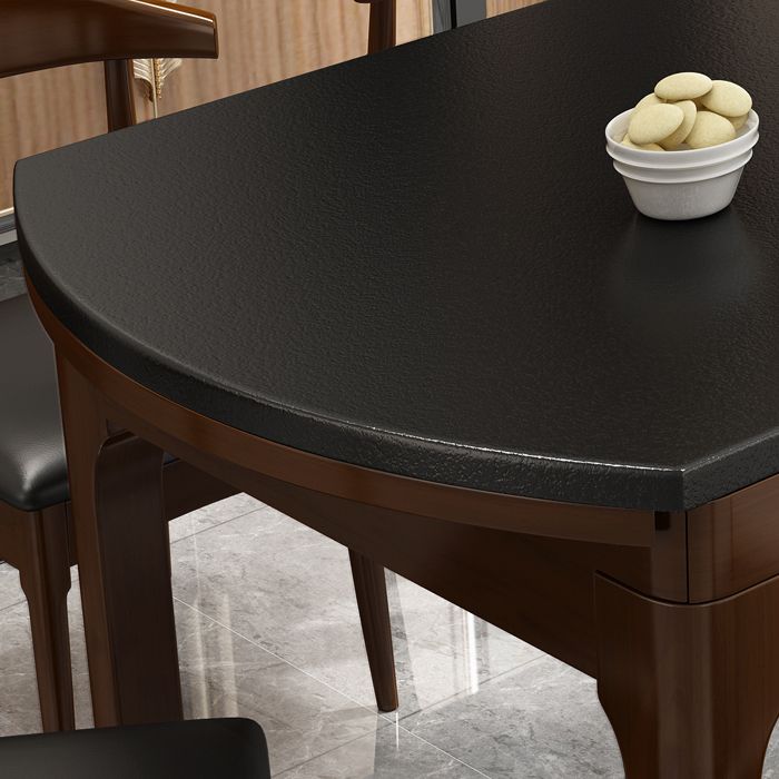Mesa de comedor de cocina contemporánea, mesa de comedor extensible de madera maciza con 4 patas