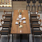 Industrial Rectangle Dinner Room Kitchen Table Brown Solid Wood Dinner Table