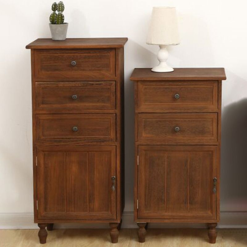 Industrial Bracket Legs Accent Cabinet with Door and Drawers Storage Cabinet Clearhalo 'Cabinets & Chests' 'cabinets_chests' 'furn' 'furn_cabinets_chests' 'Furniture' 'Living Room Furniture' 1200x1200_6a556fd9-c30d-49f1-abc6-2313d165845a
