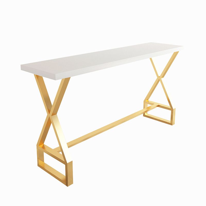 White and Gold Counter Set 1/2/3/5 Pieces Rectangle Trestle Glam Bar Table Set Clearhalo 'Bar Furniture' 'furn' 'furn_home_bar_bar_sets' 'Furniture' 'Home Bars & Bar Sets' 'home_bar_bar_sets' 'Kitchen & Dining Furniture' 1200x1200_6a57533d-8f93-48e3-9d36-399e360396f4