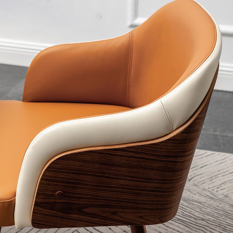 Contemporary Square Dining Side Chair Parsons Arm Chair for Kitchen with Wooden Legs Clearhalo ' kitchen&dining_furn' 'Dining Chairs' 'Dining Tables & Seating' 'dining_chair' 'Furniture' 'furniture_dining_chair' 'Kitchen & Dining Furniture' 'kitchen' 1200x1200_6a5767c4-5ca1-47c6-ba91-939af13e25ad