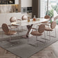 Luxury Sintered Stone Top Dining Set Rectangle 1/4/5/7 Pieces Dining Room Table Set Clearhalo 'Dining Room Sets' 'Dining Tables & Seating' 'dining_room_set' 'furn' 'furn_dining_room_set' 'Furniture' 'furniture_dining_room_set' 'Kitchen & Dining Furniture' 1200x1200_6a577f59-6c25-46de-bed5-921f6a527cb2