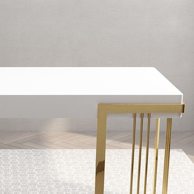 Bureau d'écriture en bois contemporain Bureau de chambre à coucher avec des jambes en métal